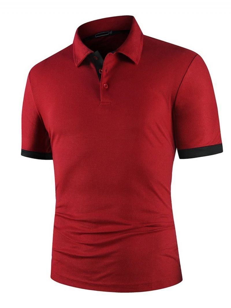 Hot Sale Patchwork European Color Block Polo Tričko