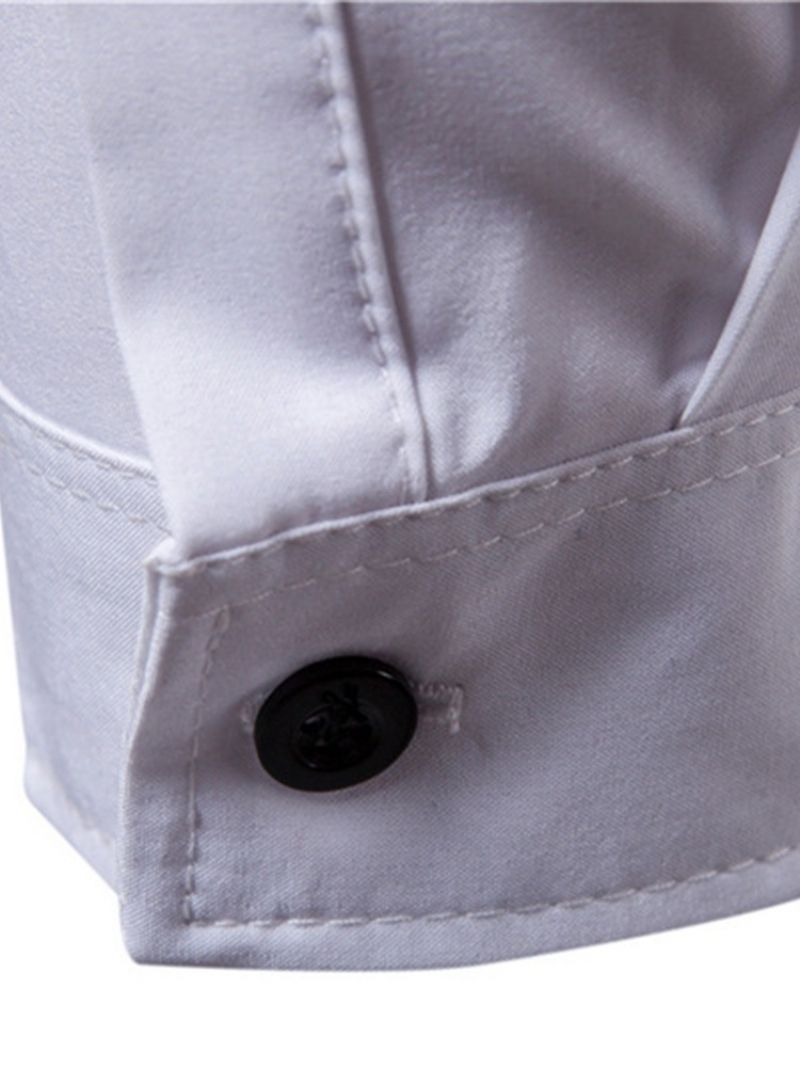 Knoflík Lapel Plain Slim Spring Shirt