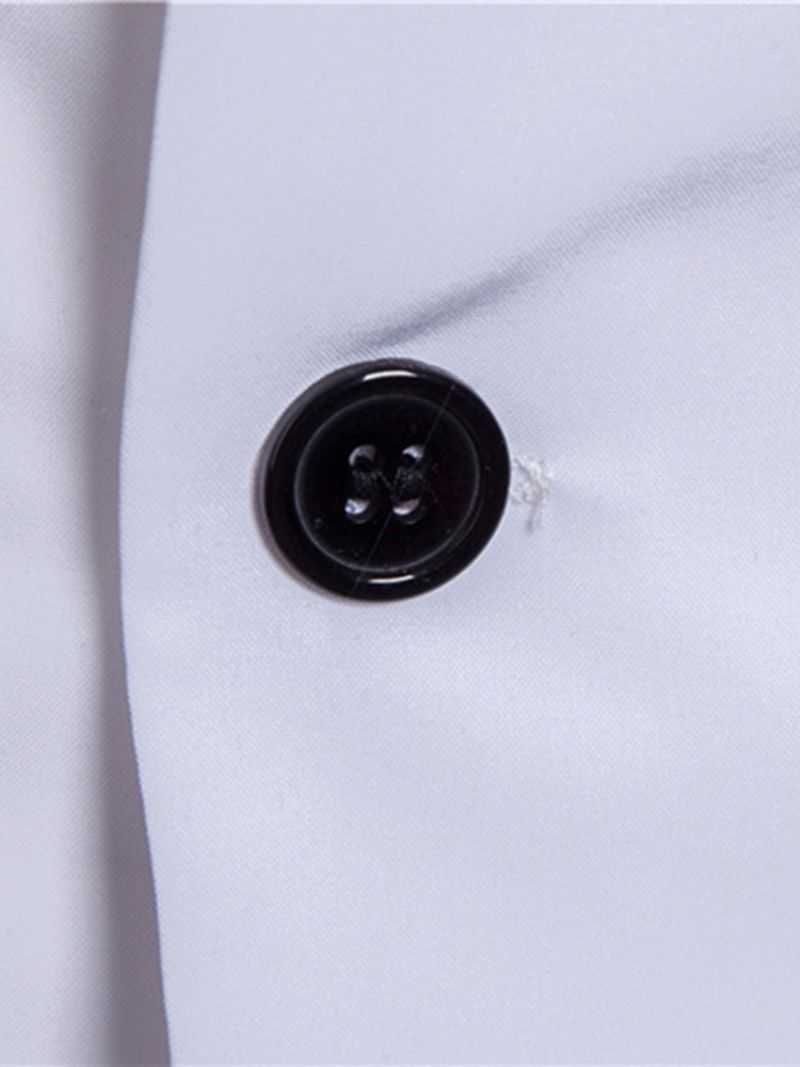 Knoflík Lapel Plain Slim Spring Shirt