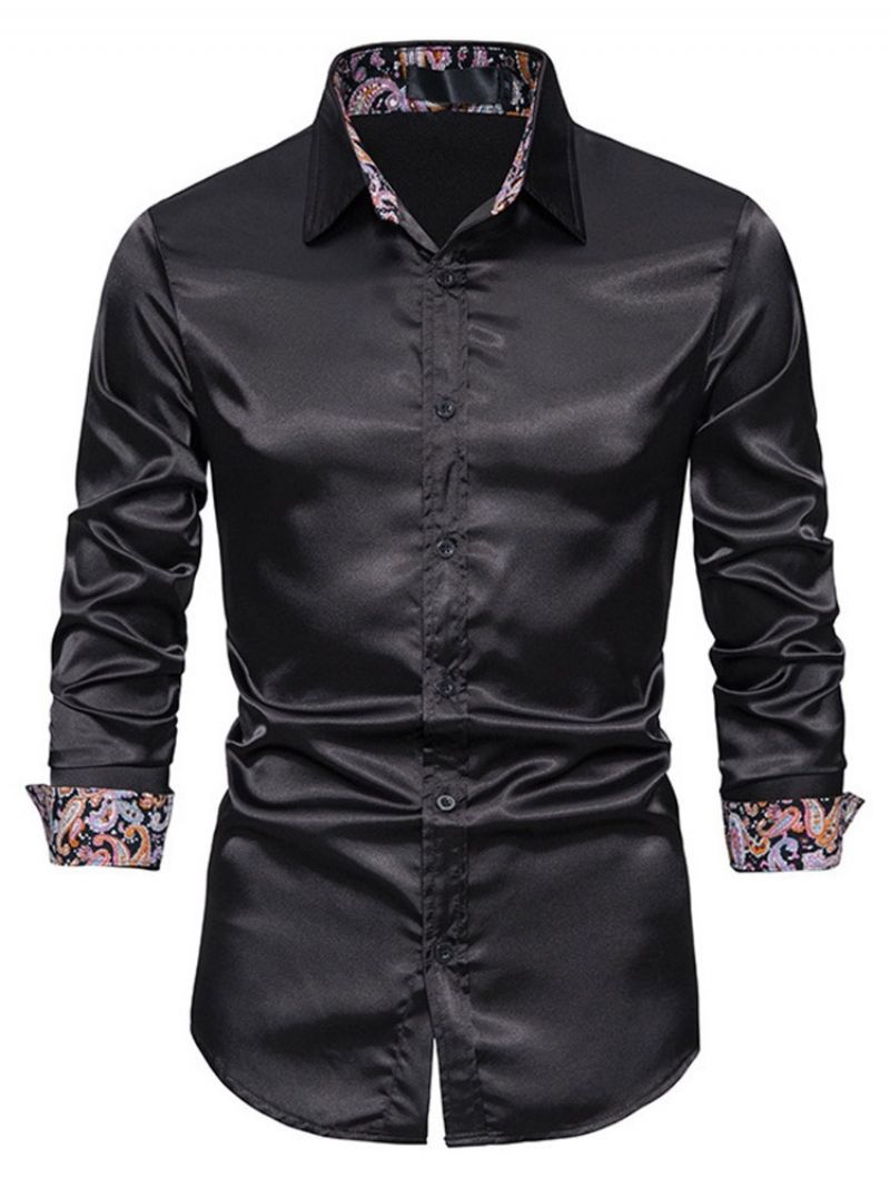 Knoflík Lapel Plain Spring Slim Shirt