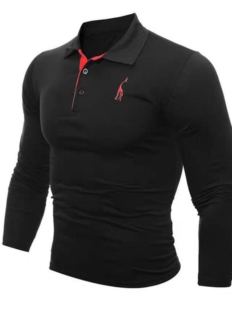 Polokošile European Color Block Polo Neck