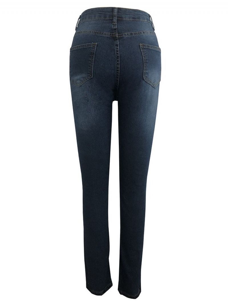 Kapesní Zip Pencil Kalhoty Skinny Jeans