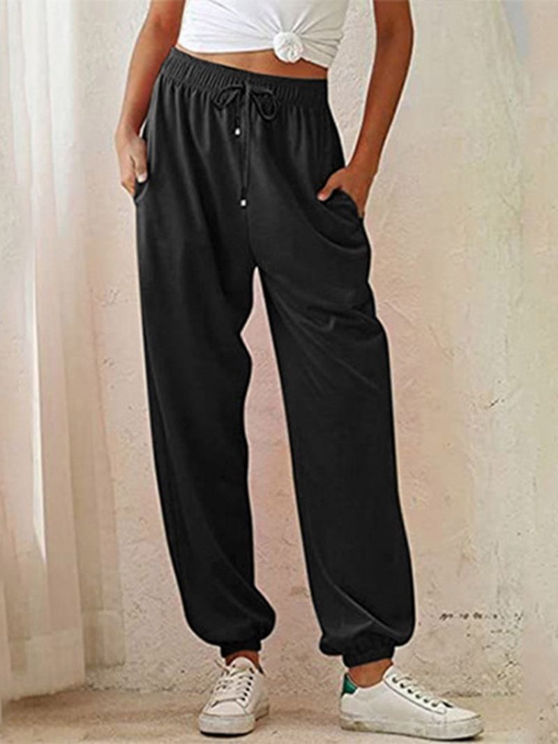 Dámské Kalhotky Pocket Slim Plain Full Length Pencil Pants