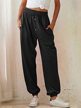 Dámské Kalhotky Pocket Slim Plain Full Length Pencil Pants