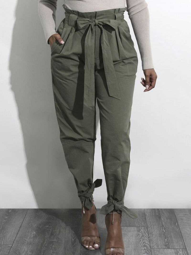 Slim Plain Full Length Pencil Pants Dámské Ležérní Kalhoty