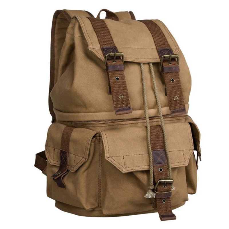 Plain Canvas Slr Camera Backpack