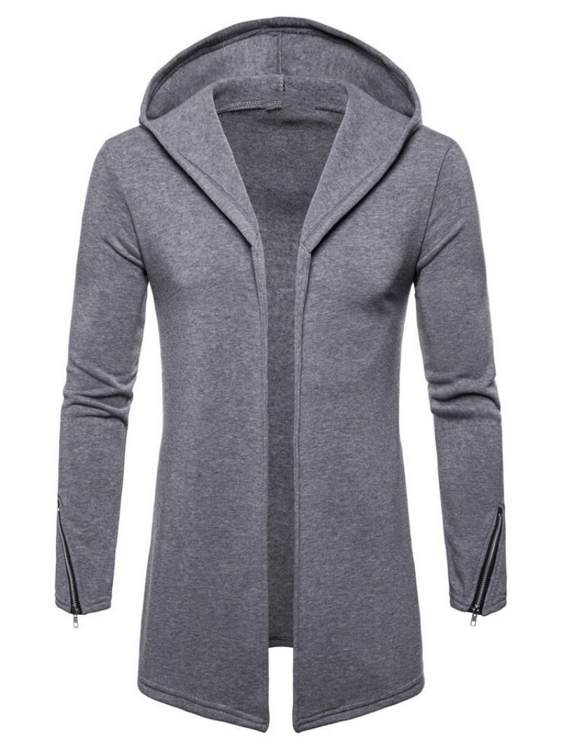 Mikiny Na Zip Cardigan Plain European Fall