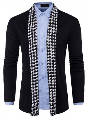 Standardní Pánský Svetr Houndstooth Slim Fall