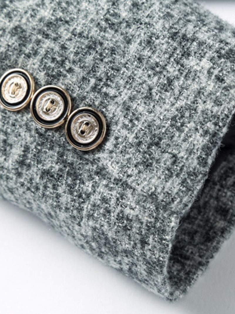 Mandarin Collar Slim Button Blazer Pro Volný Čas