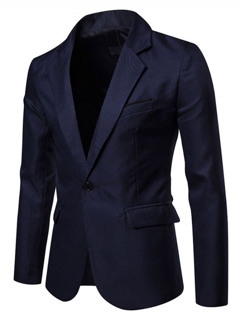 Slim Plain One Button Fashion Blazer