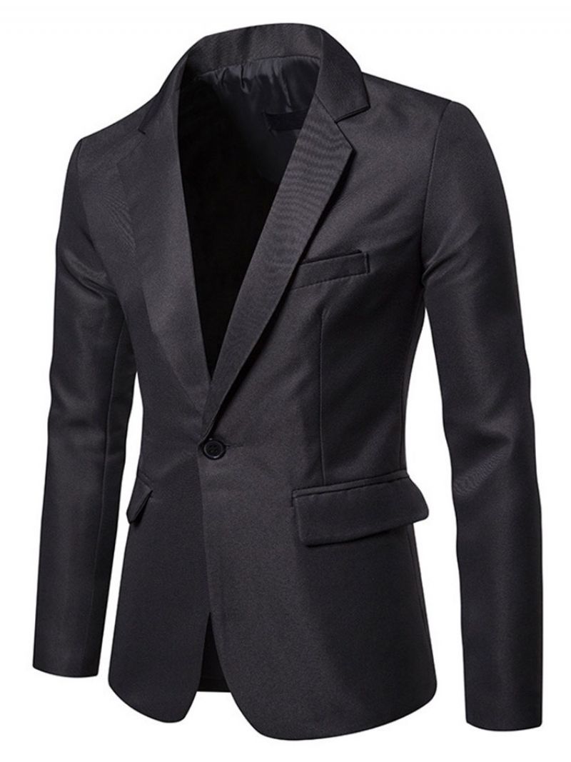 Slim Plain One Button Fashion Blazer