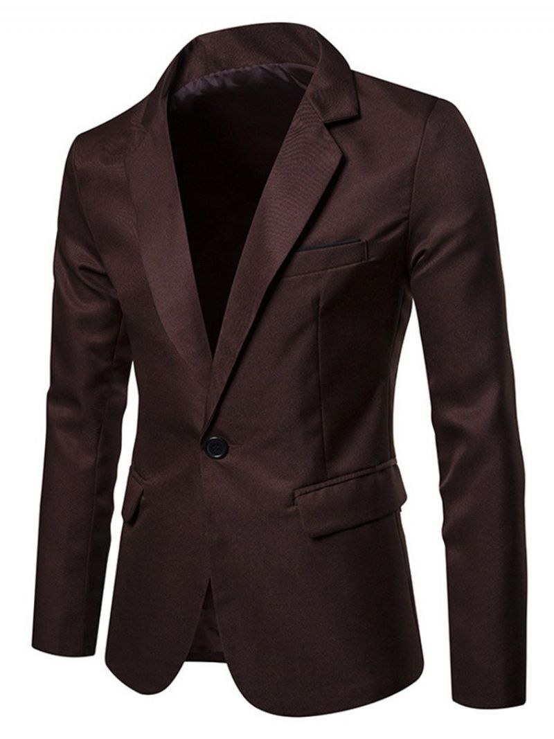 Slim Plain One Button Fashion Blazer