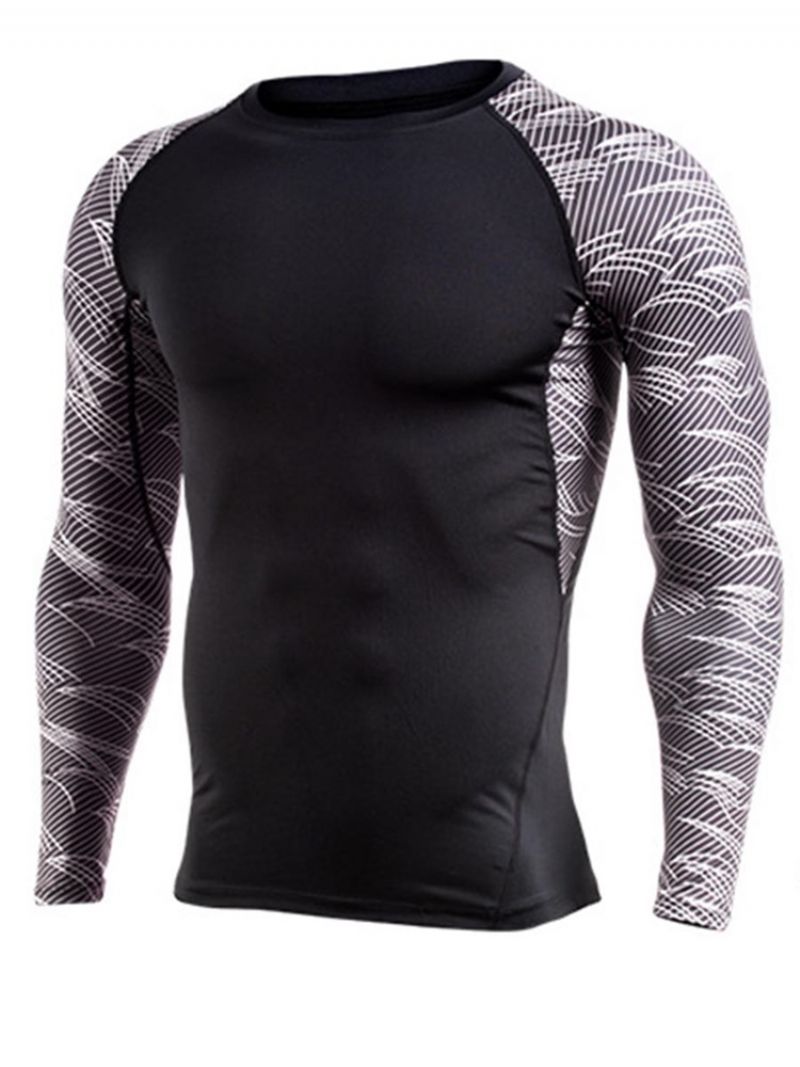 Barevný Pulovr S Dlouhým Rukávem Quick Dry Gym Sports Tops