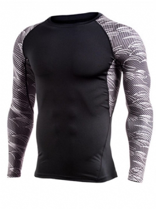 Barevný Pulovr S Dlouhým Rukávem Quick Dry Gym Sports Tops