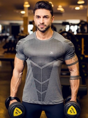 Pánské Prodyšné Sportovní Triko Quick Dry Pullover Gym