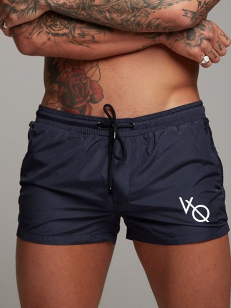 Pánské Sportovní Kalhoty Quick Dry Letter Shorts