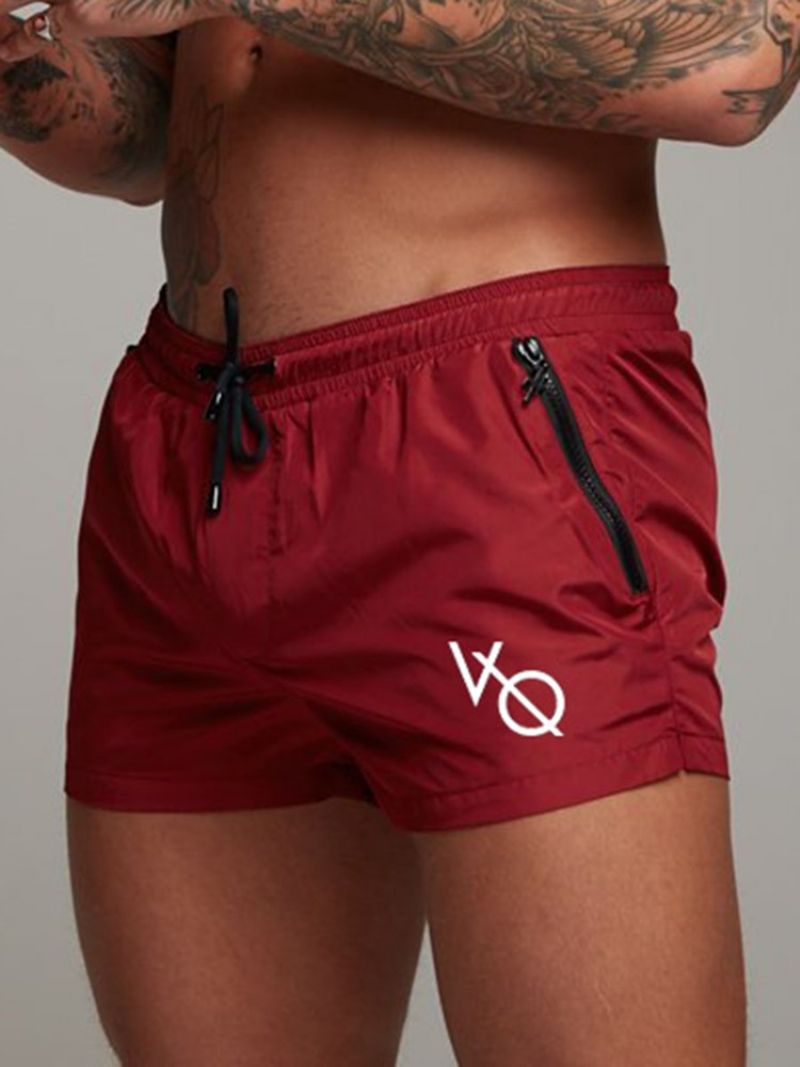 Pánské Sportovní Kalhoty Quick Dry Letter Shorts