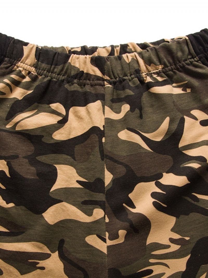 Pánské Plážové Šortky Camouflage Straight Pocket