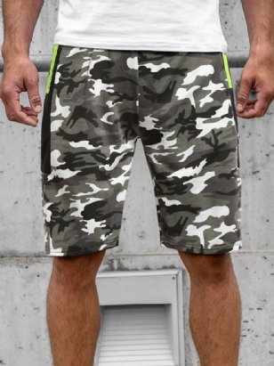 Pánské Plážové Šortky Camouflage Straight Pocket