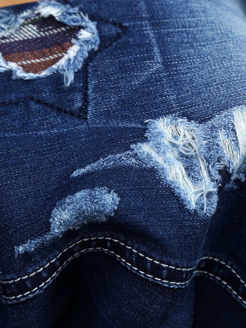 Pánské Šortky Holes Denim Slim