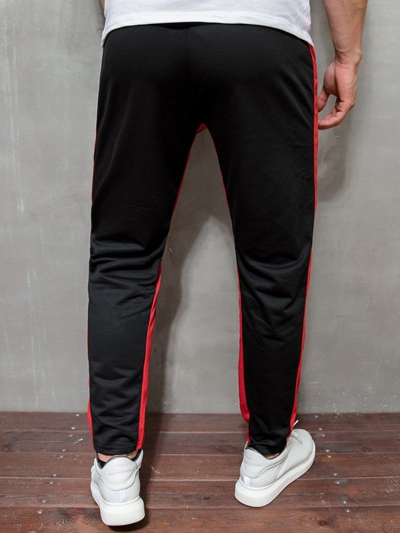 Pánské Ležérní Kalhoty Color Block Pencil Pants Se Středním Pasem