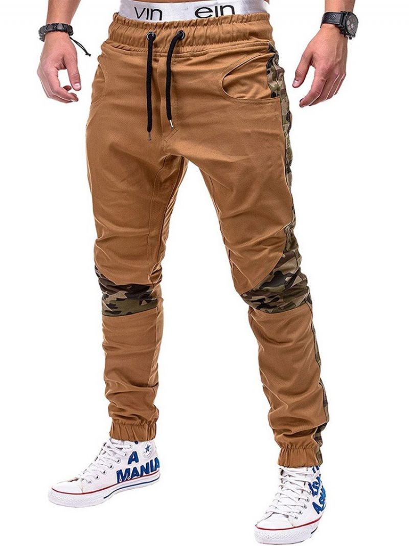 Pencil Pants Print Maskovací Šněrovací Podzimní Ležérní Kalhoty