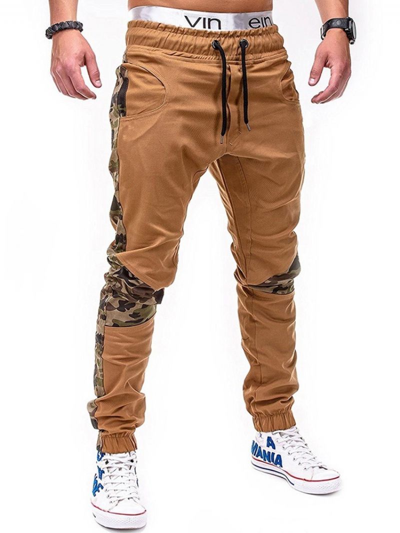 Pencil Pants Print Maskovací Šněrovací Podzimní Ležérní Kalhoty