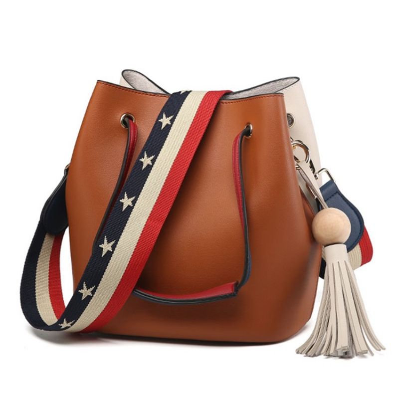 Casual Crossbody Kabelka Color Block Tassel