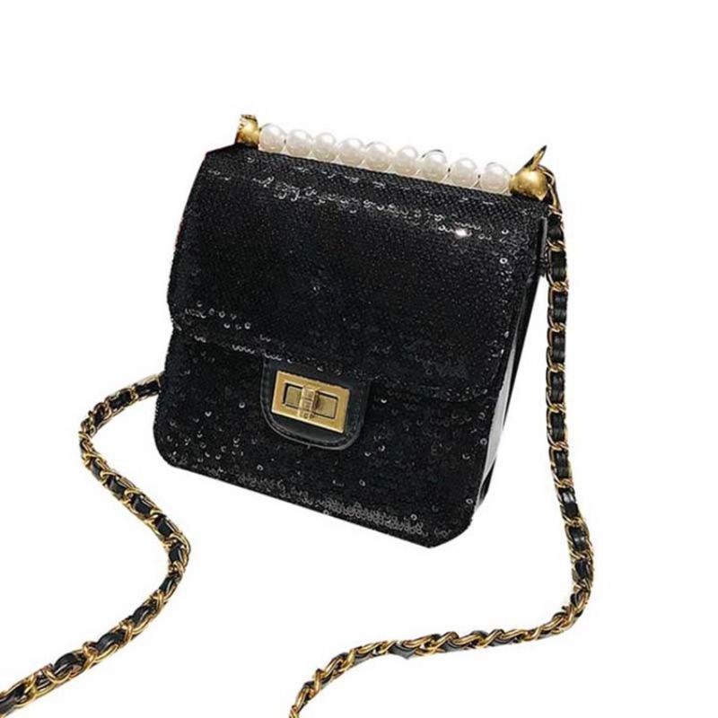 Crossbody Kabelka Beads Plain Pu Glisten