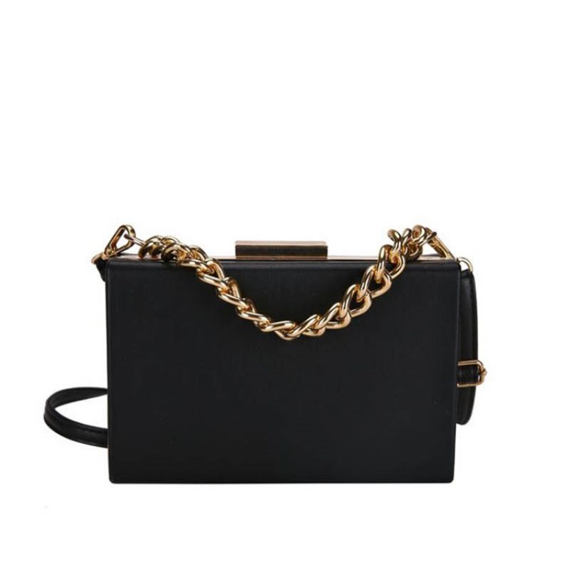 Crossbody Kabelka Chain Plain Pu Flap