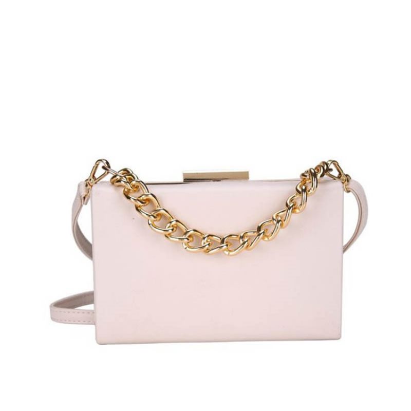 Crossbody Kabelka Chain Plain Pu Flap