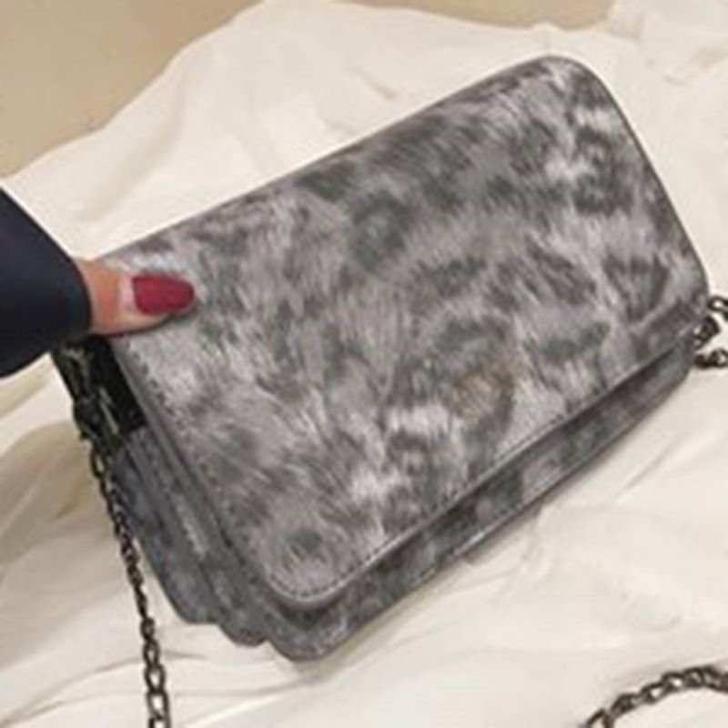 Crossbody Kabelka Pu Chain Leopard Print