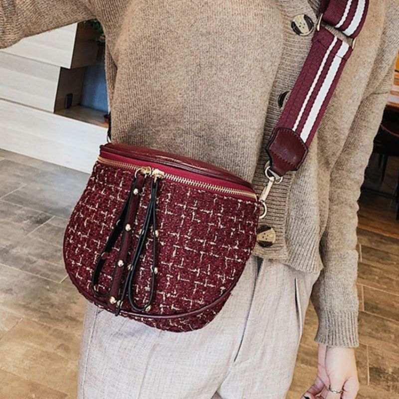 Crossbody Kabelky S Vlněnou Nití