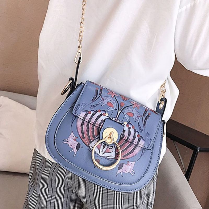 Crossbody Kabelky Se Sedlem Pu Lock Cartoon