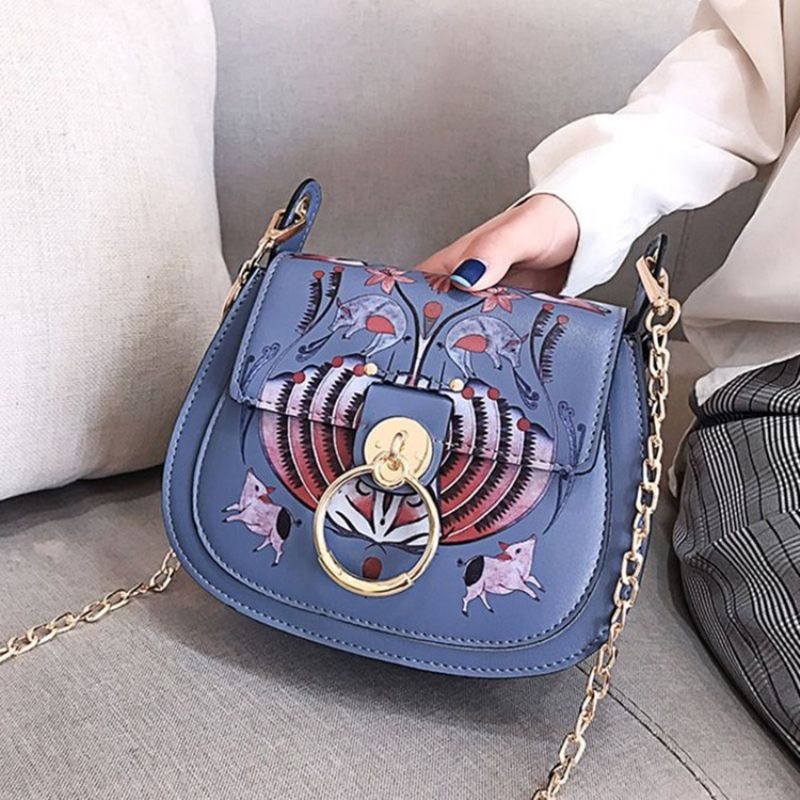 Crossbody Kabelky Se Sedlem Pu Lock Cartoon