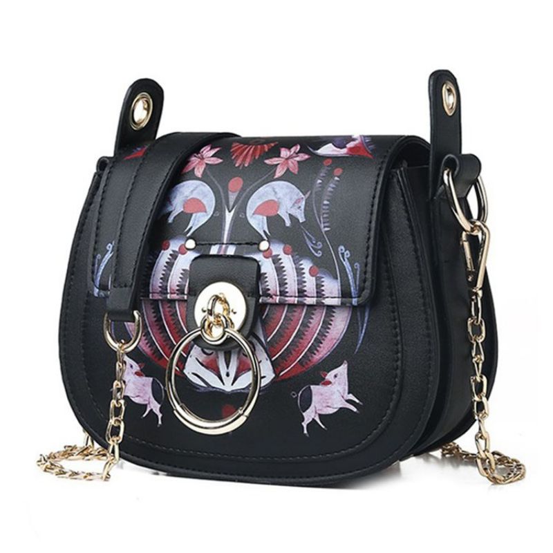 Crossbody Kabelky Se Sedlem Pu Lock Cartoon