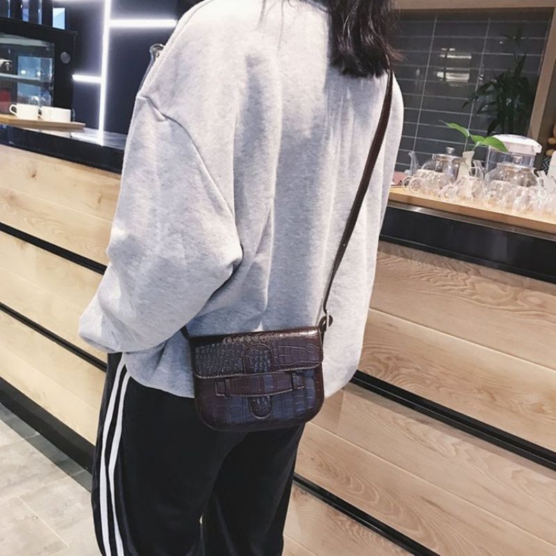 Crossbody Taška Na Sedlo Z Pu Sedla Alligator Thread