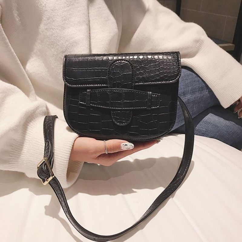 Crossbody Taška Na Sedlo Z Pu Sedla Alligator Thread