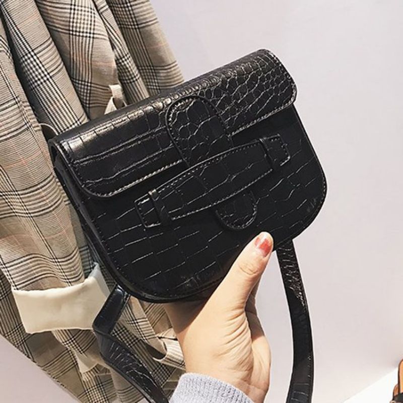 Crossbody Taška Na Sedlo Z Pu Sedla Alligator Thread