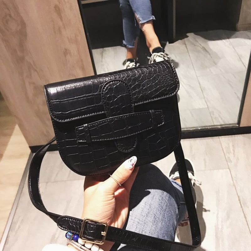 Crossbody Taška Na Sedlo Z Pu Sedla Alligator Thread