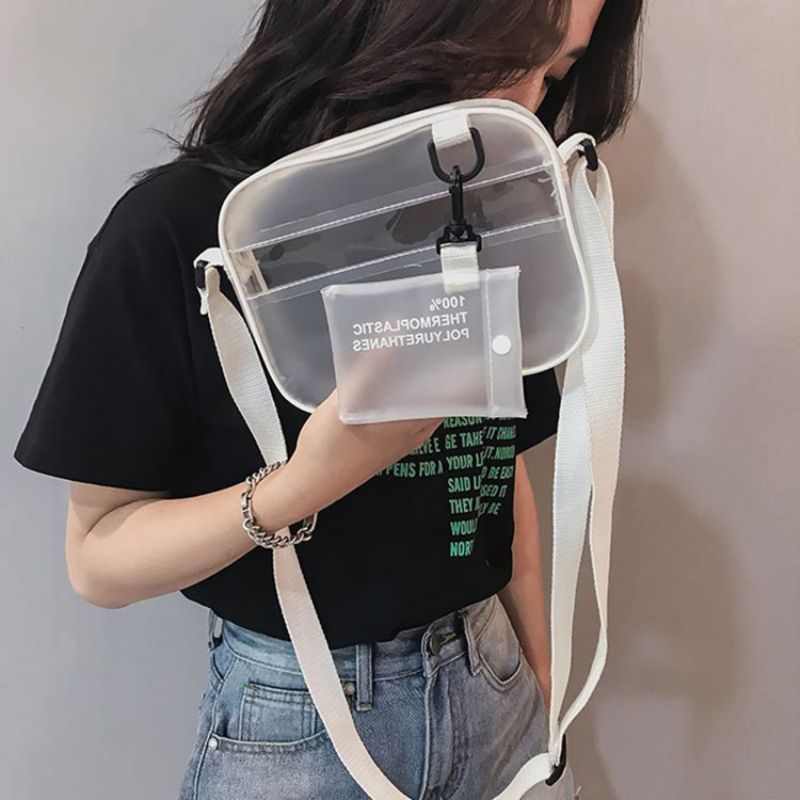 Crossbody Tašky Z Pvc S Hladkou Nití