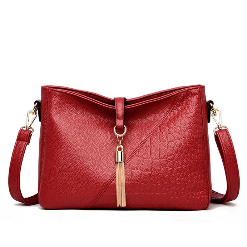 Dámské Crossbody Kabelky Alligator Embossing Pu Rectangle