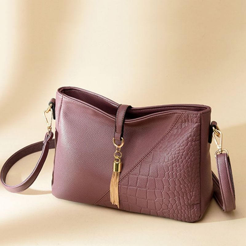 Dámské Crossbody Kabelky Alligator Embossing Pu Rectangle