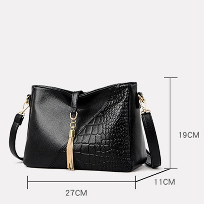 Dámské Crossbody Kabelky Alligator Embossing Pu Rectangle