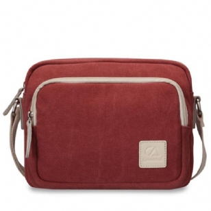 Jednoduchá Vintage Plátěná Crossbody Kabelka