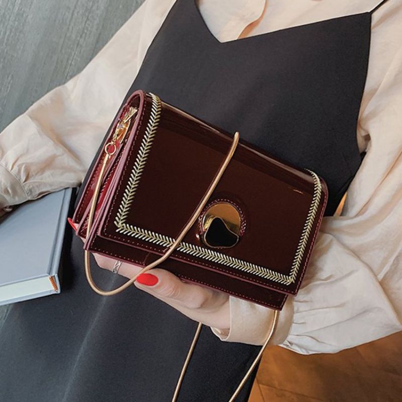 Kabelky Crossbody S Obdélníkovým Řetízkem Z Pu Zámku