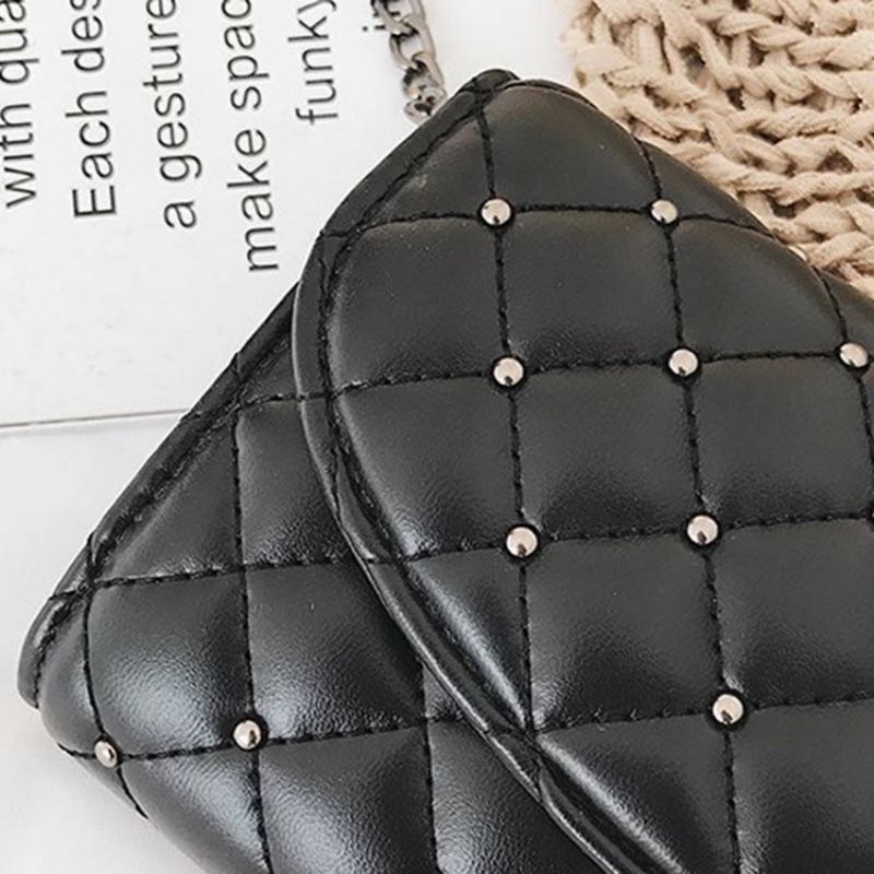 Kostkované Kabelky Rivet Rectangle Crossbody