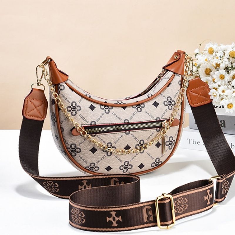 Kostkované Pu Nitě Hobos Crossbody Kabelky