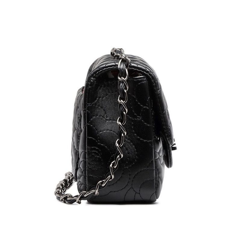 Květinové Pu Obdélníkové Crossbody Kabelky S Embosováním