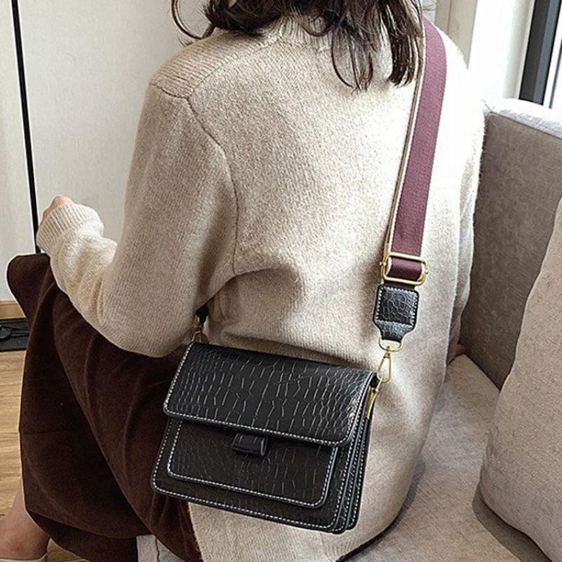 Neformální Crossbody Kabelky S Embosováním Alligator Pu Rectangle